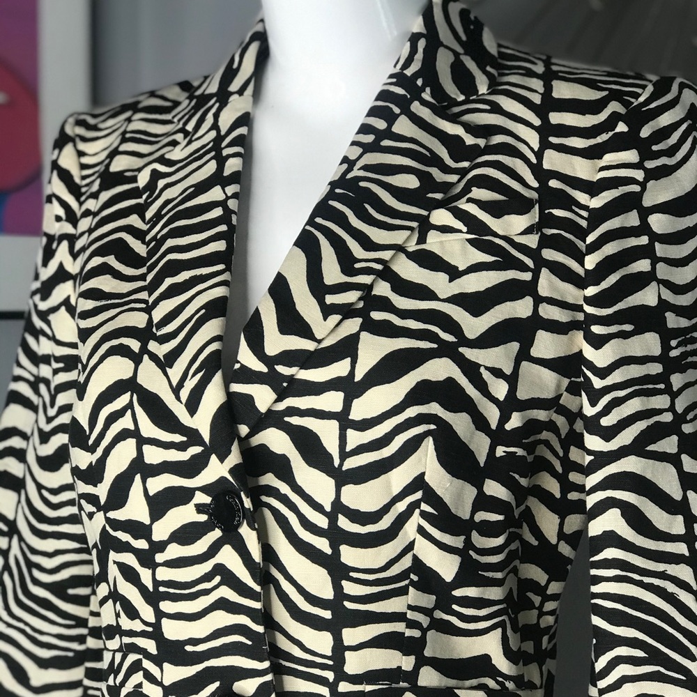 Calvin Klein Zebra Print Blazer